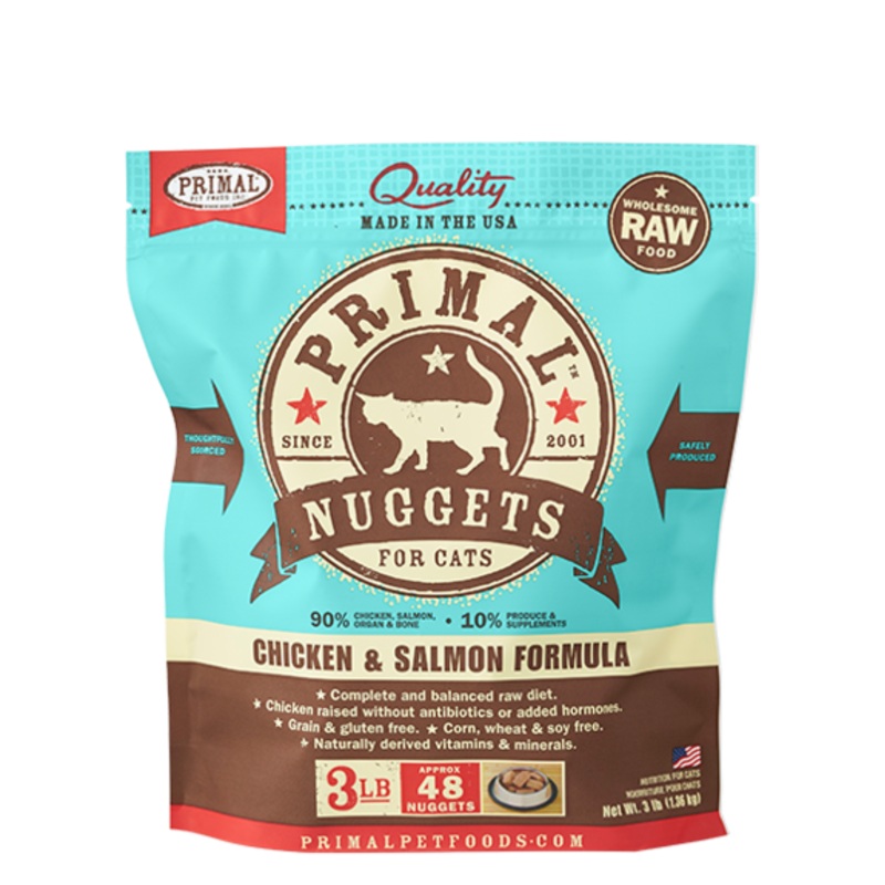 Primal Raw Frozen Chicken & Salmon Formula Nuggets Cat Food
