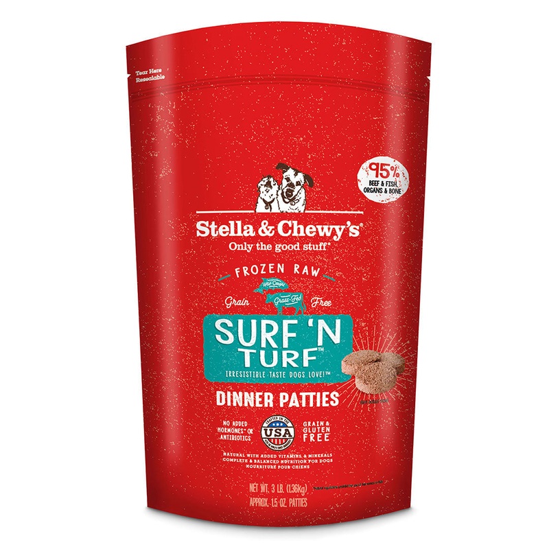 Stella & Chewy’s Surf N Turf Frozen Raw Dinner Patties Dog Food
