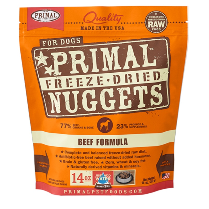Primal Raw Freeze Dried Beef Nuggets Dog Food