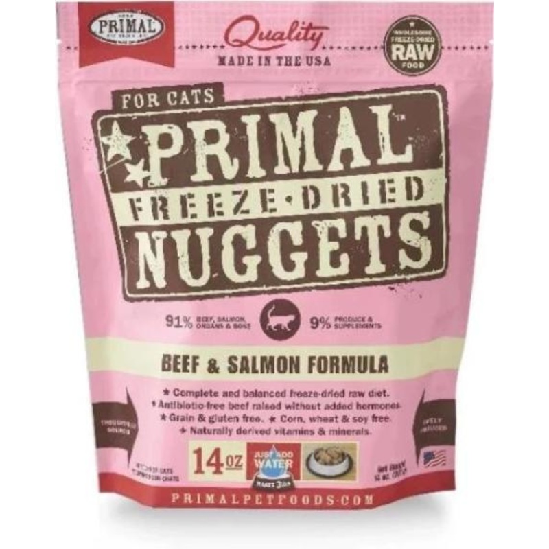 Primal Raw Freeze Dried Beef & Salmon Cat Nuggets Cat Food