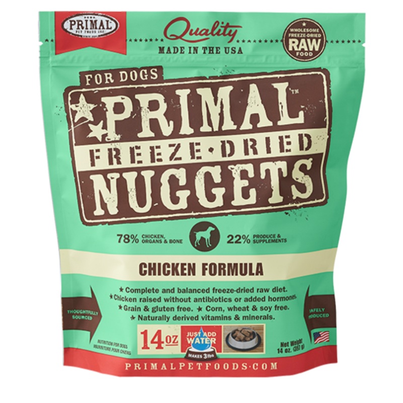 Primal Raw Freeze Dried Chicken Nuggets Dog Food