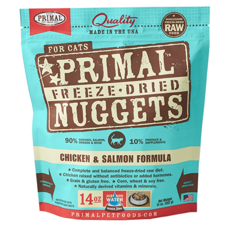Primal Raw Freeze Dried Chicken & Salmon Cat Nuggets Cat Food