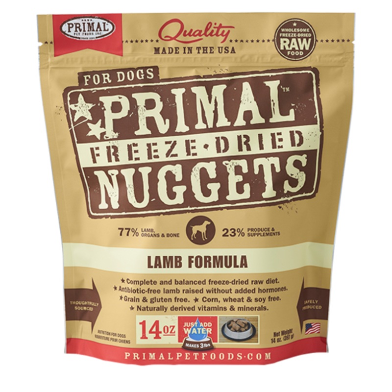 Primal Raw Freeze Dried Lamb Nuggets Dog Food
