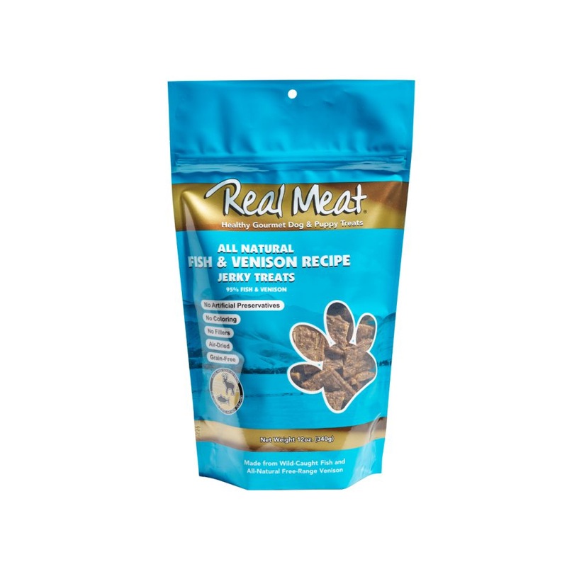 Real Meat All-Natural Fish & Venison Jerky Dog Treats