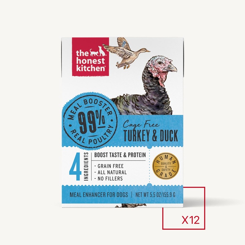 The Honest Kitchen Meal Booster – 99% Turkey & Duck Dog Food Topper