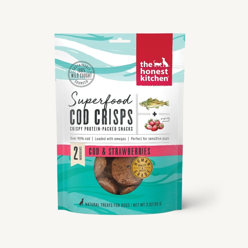 The Honest Kitchen Superfood Cod Crisps Cod & Strawberry Dog Treats