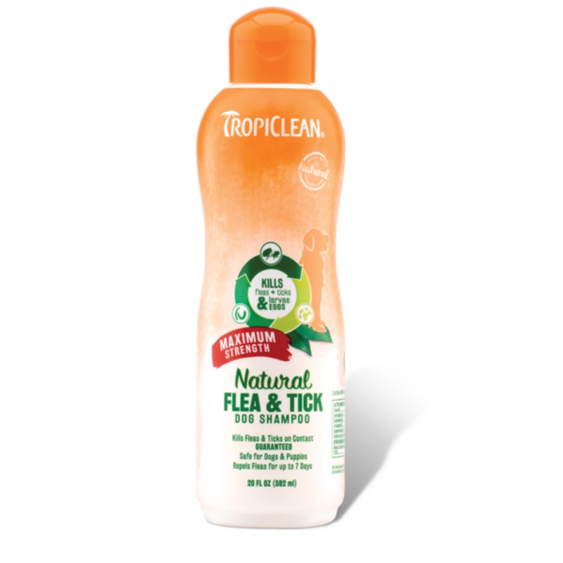 Tropiclean Natural Flea & Tick Maximum Strength Dog Shampoo