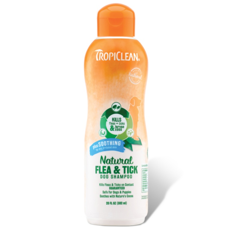 Tropiclean Natural Flea & Tick Soothing Dog Shampoo