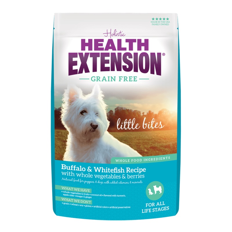 Health Extension Grain Free Buffalo & Whitefish Recipe Little Bites Dog Food