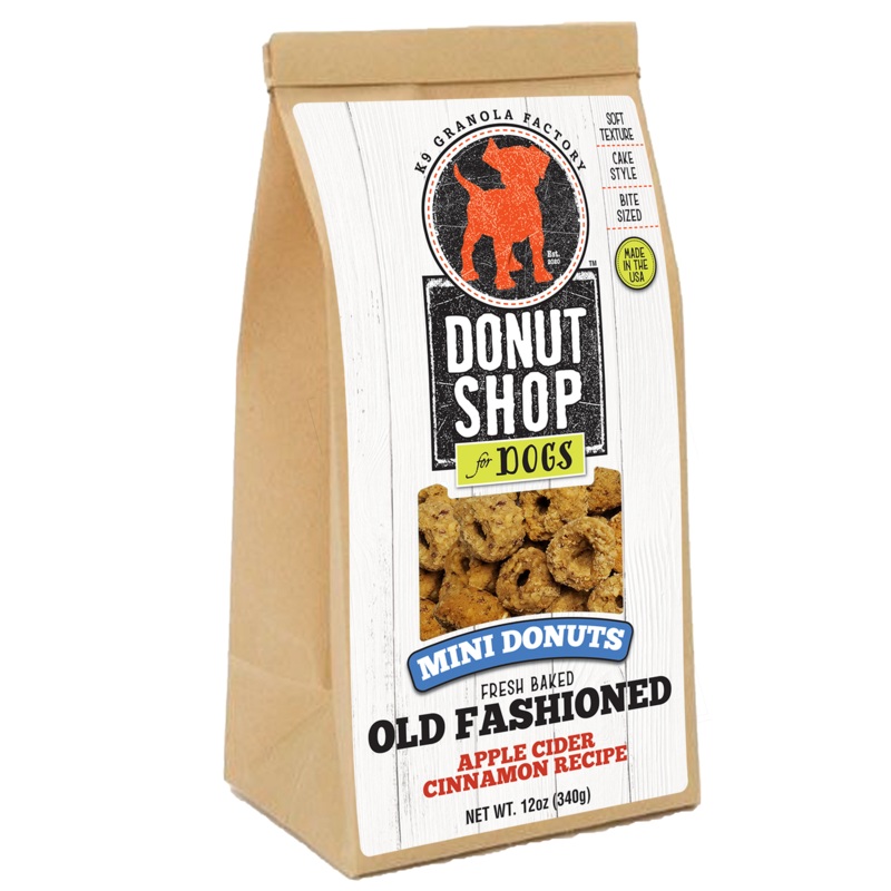 K9 Granola Factory Mini Donuts Fresh Baked Apple Cider Cinnamon Recipe Dog Treats