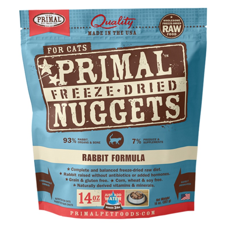 Primal Raw Freeze Dried Rabbit Nuggets Cat Food