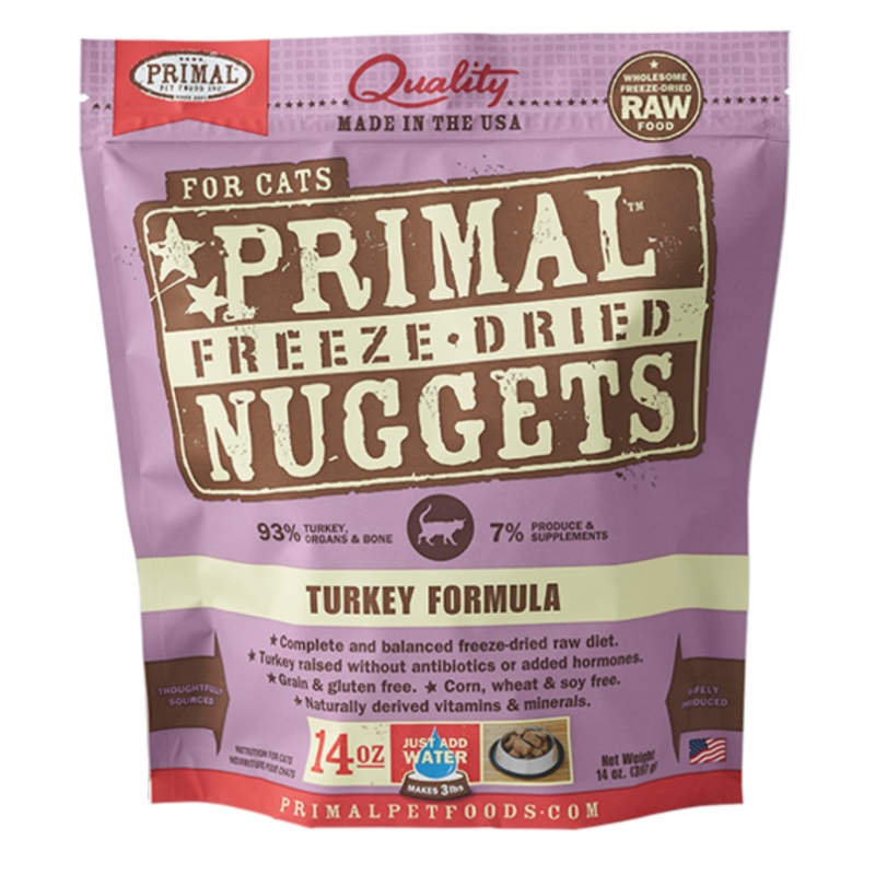 Primal Raw Freeze Dried Turkey Nuggets Cat Food