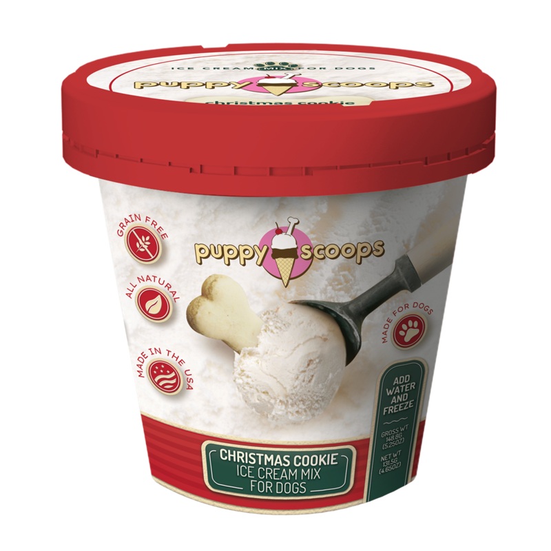 Puppy Scoops Christmas Cookie Ice Cream Mix Dog Treats