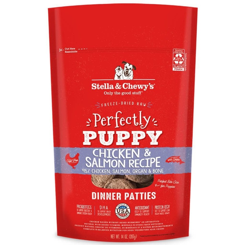Stella and Chewy’s Perfectly Puppy Chicken & Salmon Freeze Dried Dinner Patties Dog Food