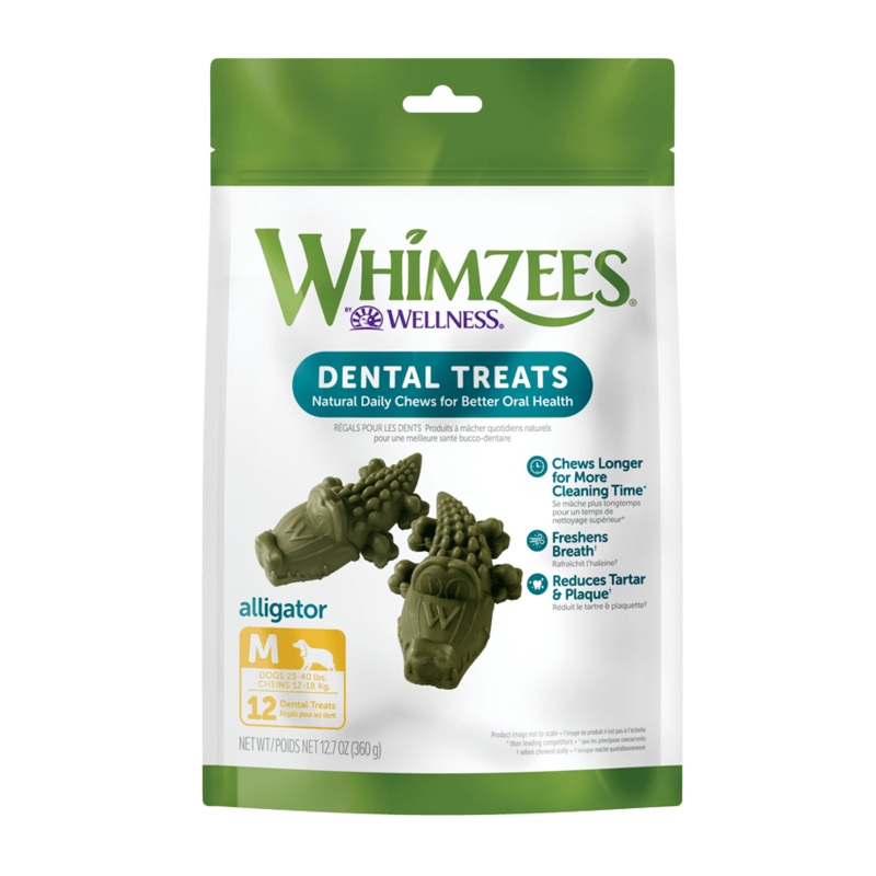 Whimzees Alligator Dental Chews Dog Treats