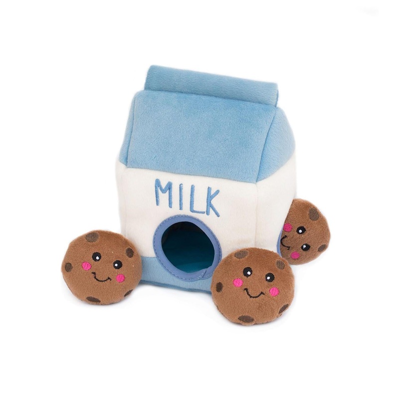 Zippy Paws Zippy Burrow – Milk and Cookies Dog Toy