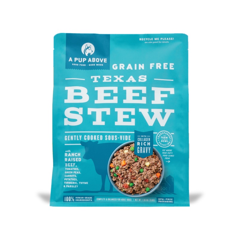 A Pup Above Texas Beef Stew Gently Cooked Dog Food