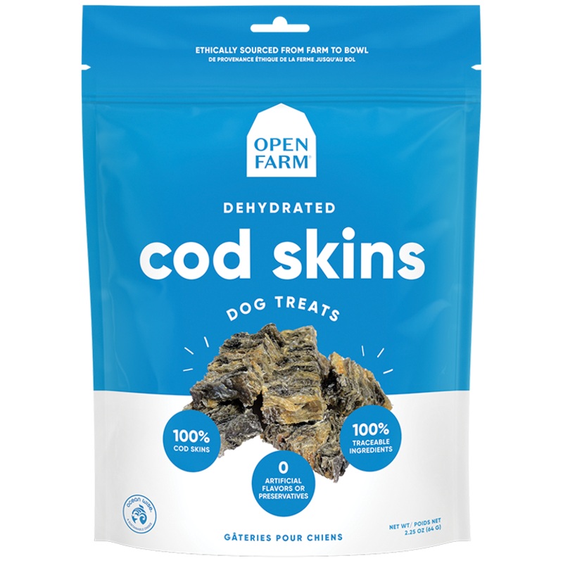 Open Farm Dehydrated Cod Skins Dog Treats
