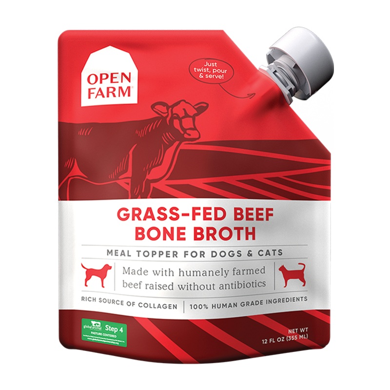 Open Farm Grass-Fed Beef Bone Broth for Dogs & Cats