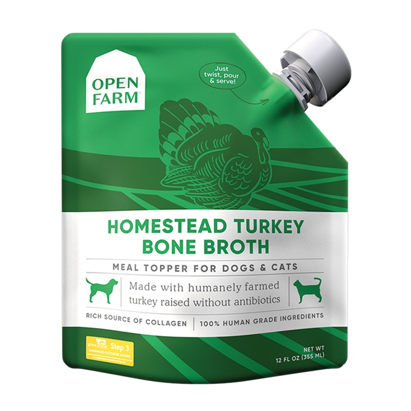 Open Farm Homestead Turkey Bone Broth for Dogs & Cats