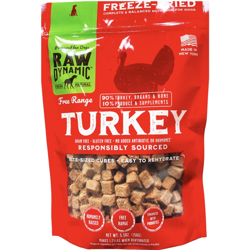 Raw Dynamic Turkey Formula Freeze Dried Dog Food