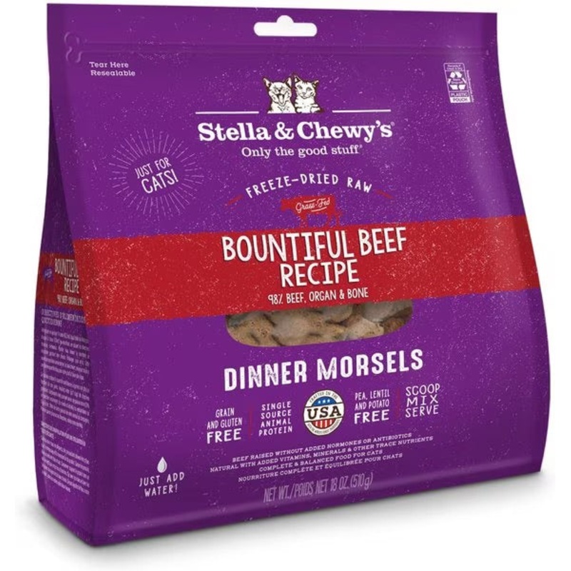 Stella & Chewys Bountiful Beef Freeze-Dried Raw Dinner Morsels Cat Food