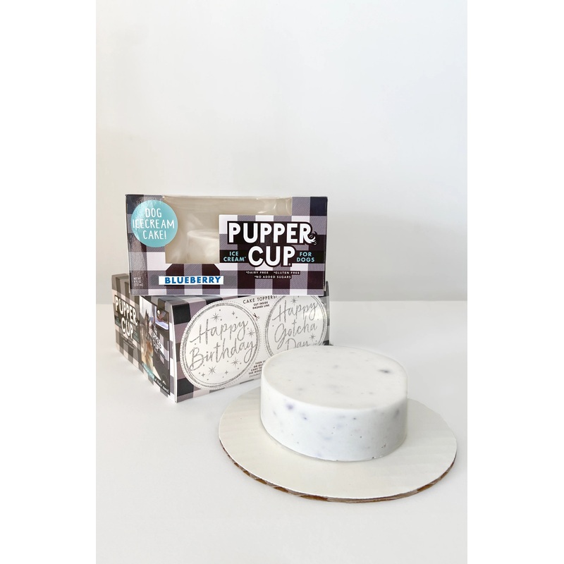 The Pupper Cup Blueberry Dog Cake