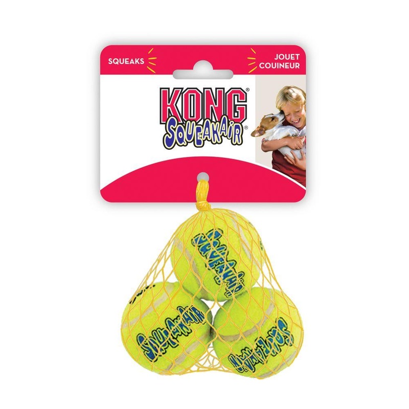 Kong SqueakerAir Ball Dog Toy|Medium (2.5 inches) – 3pk|Small (2 inches) – 3pk|Medium (2.5 inches) – single ball|Medium 6pk|Large 2pk