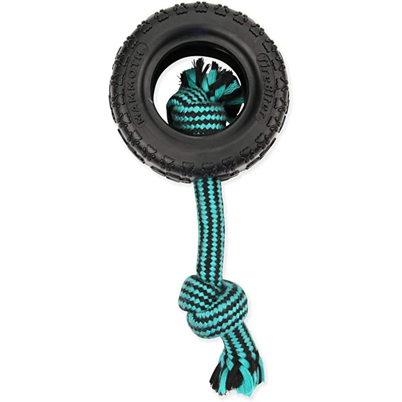 Mammoth Tirebiter II w/ Rope Dog Toy