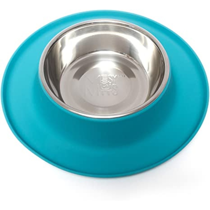 Messy Mutts Feeder Blue Dog Bowl