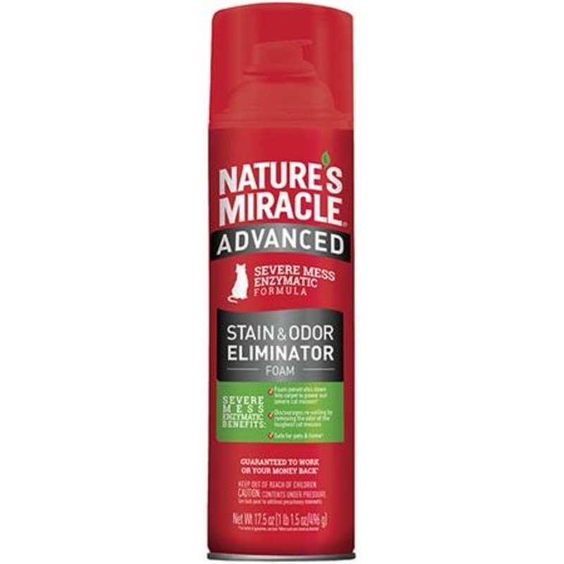Natures Miracle Advanced Stain And Odor Remover Foam For Cats