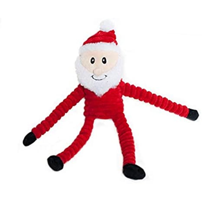 Zippy Paws Holiday Crinkle – Santa Dog Toy