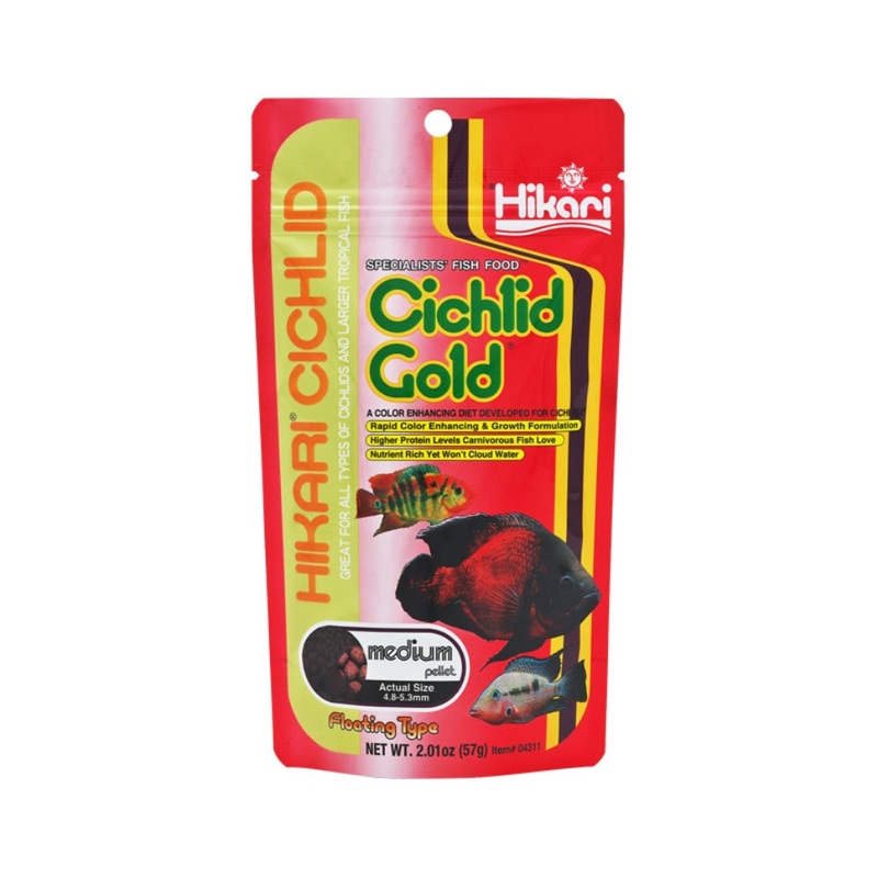HIKARI CICHLID GOLD MEDIUM|2-oz|8-oz
