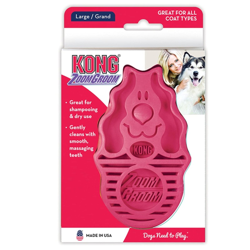 Kong ZoomGroom Pink