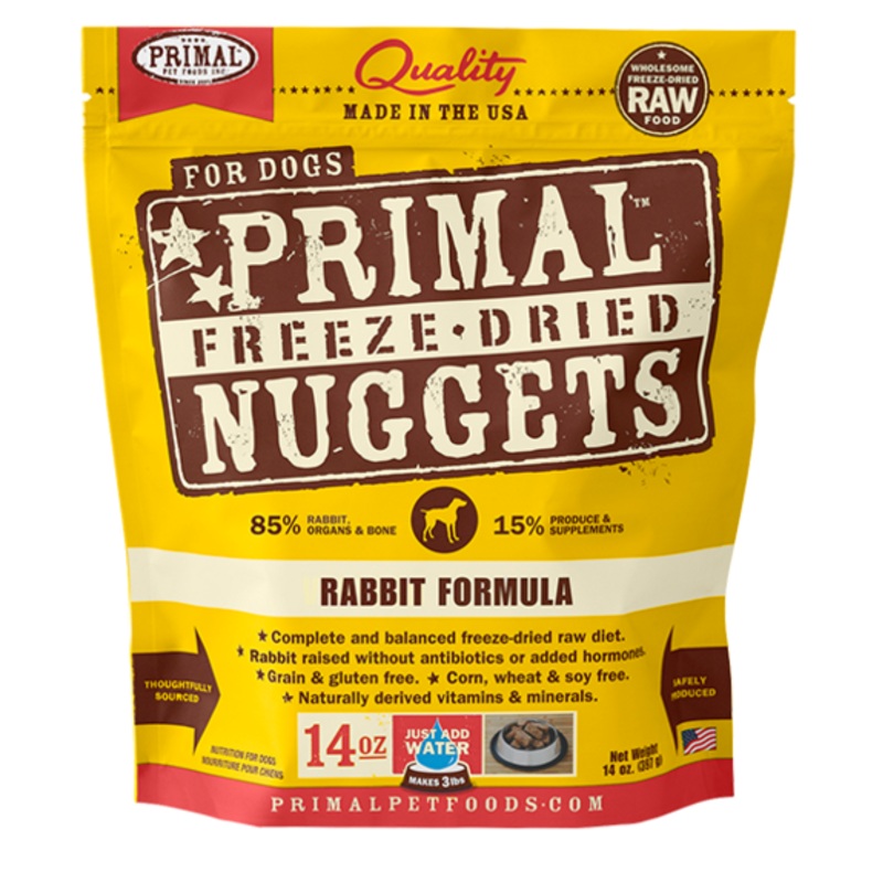 Primal Raw Freeze Dried Rabbit Nuggets Dog Food