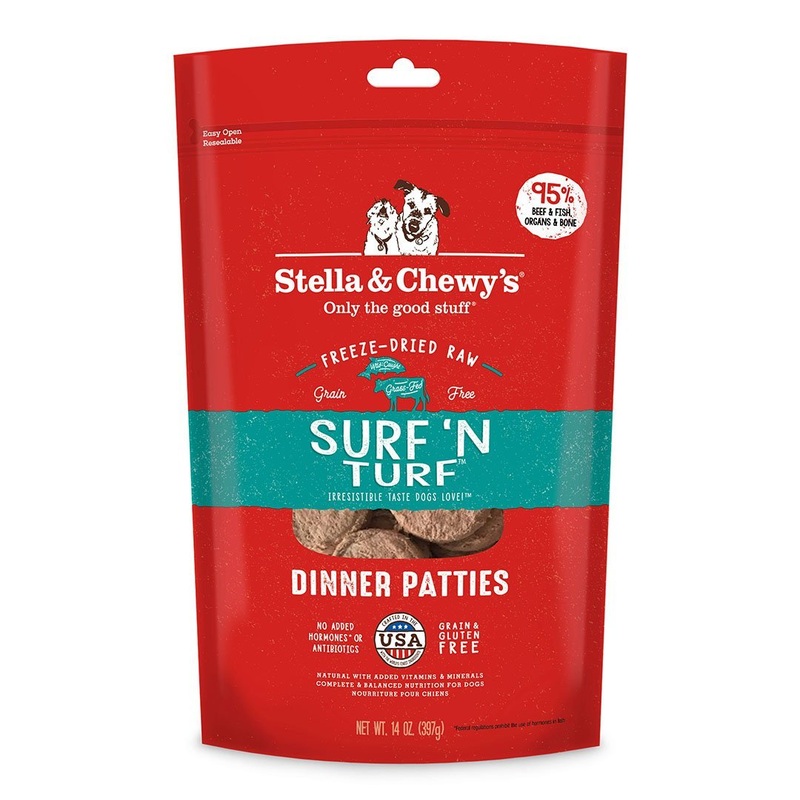 Stella & Chewy’s Surf N Turf Freeze-Dried Raw Dinner Patties Dog Food
