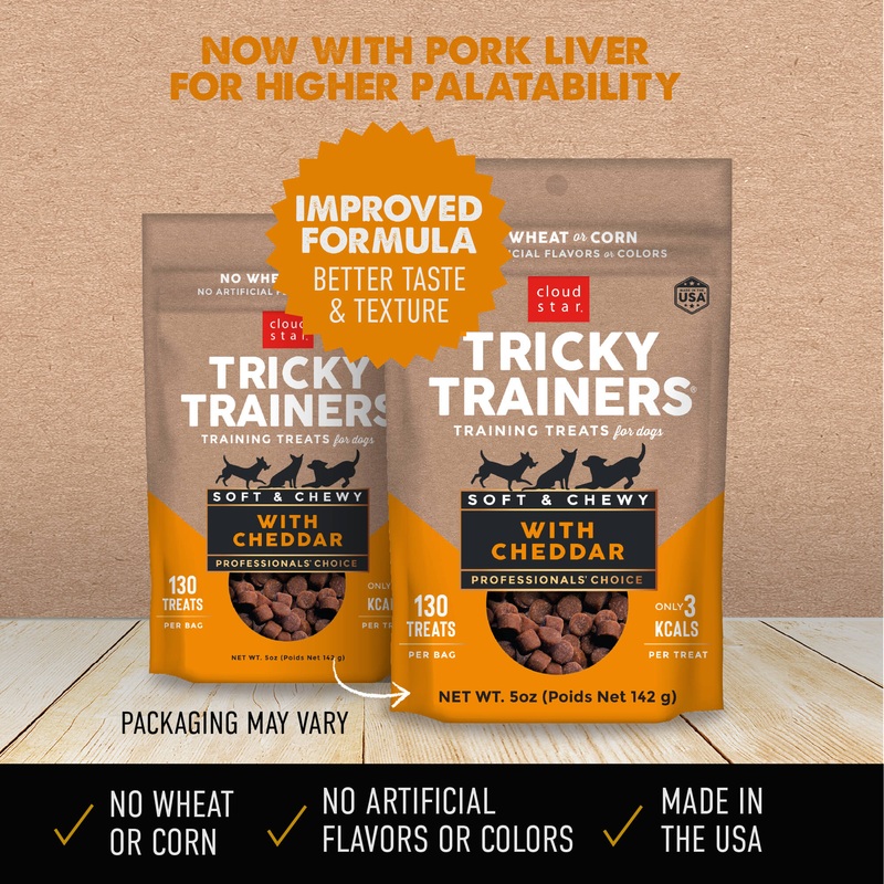Cloud Star Chewy Tricky Trainers Cheddar Dog Treats