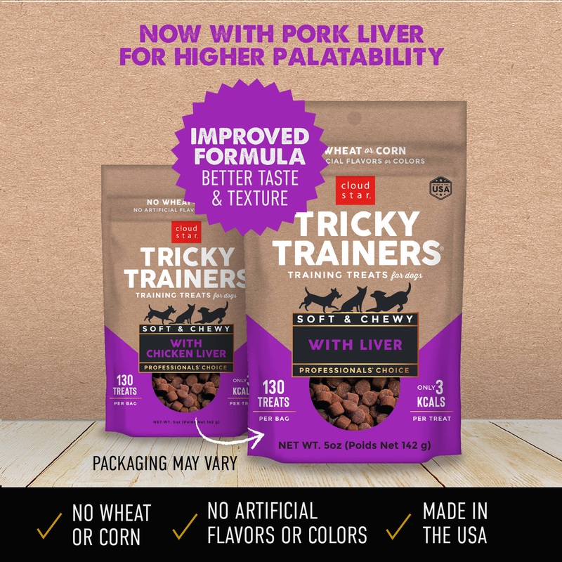 Cloud Star Chewy Tricky Trainers Liver Dog Treats