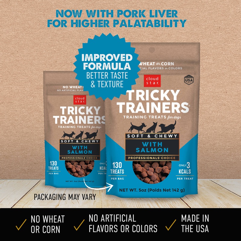 Cloud Star Chewy Tricky Trainers Salmon Dog Treats