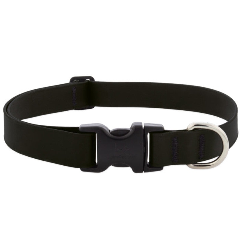 LUPINE WATERPROOF 1in JET BLACK COLLARS & LEASH