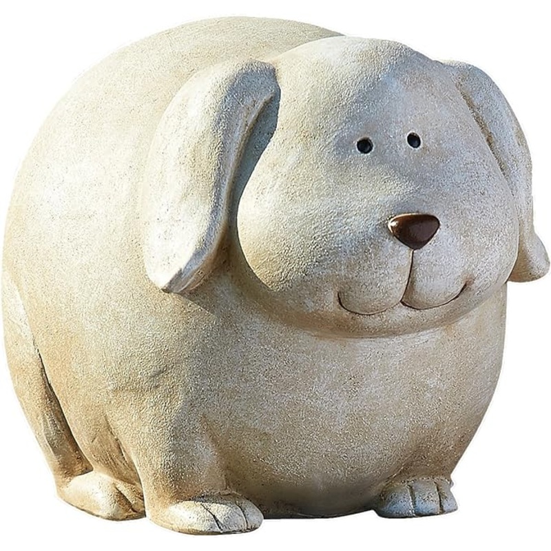 Roman 6.25 Dog Garden Statue Pudgy Pals Dog
