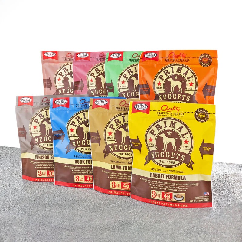 PRIMAL FROZEN K9 NUGGETS 3LB|Beef|Lamb