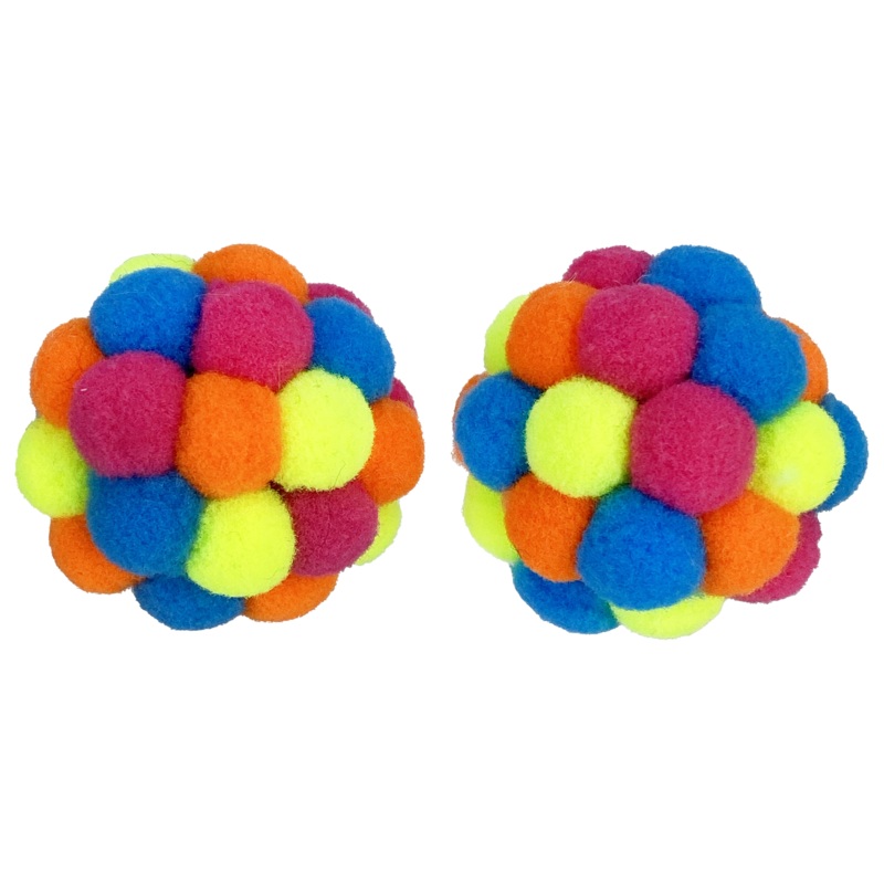 MULTIPET CAT POM POM BALL 2pk