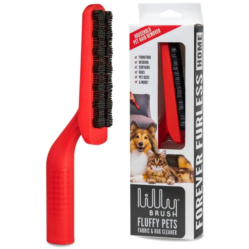 LILLY FLUFFY PETS BRUSH RED|Red|Gray