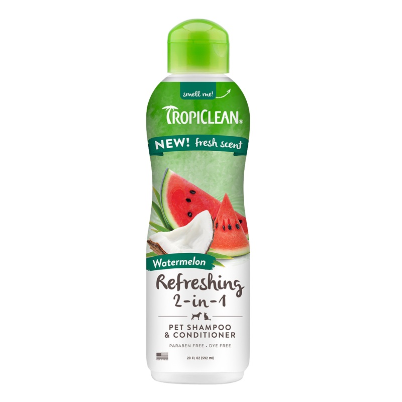 TROPICLEAN WATERMELON 2 IN 1 SHAMPOO & CONDITIONER 20oz