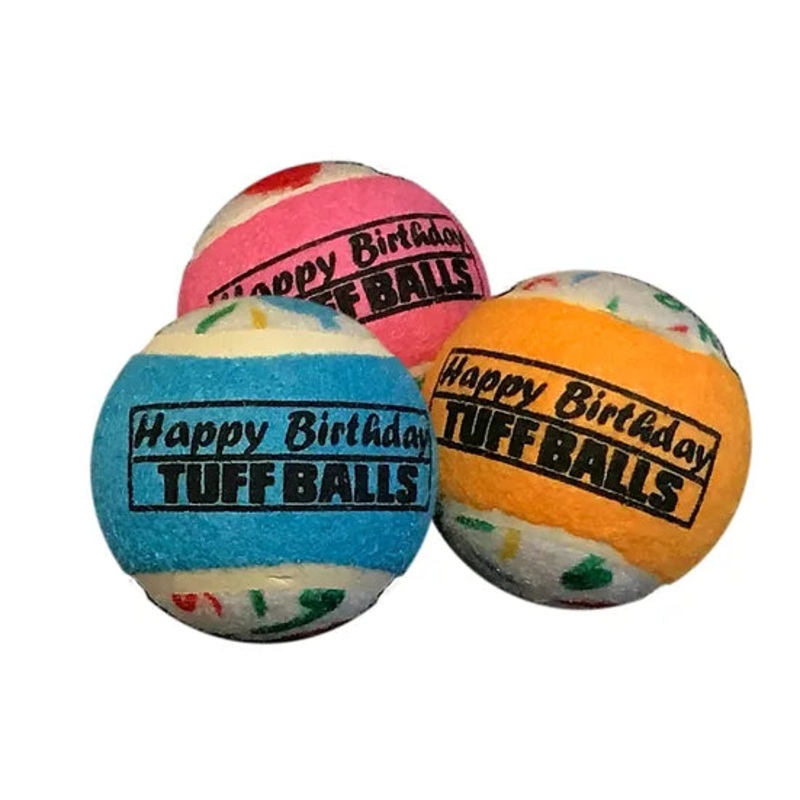 PETSPORT HAPPY BIRTHDAY BALLS 2.5 3pk
