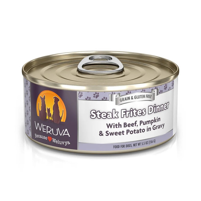 Weruva Steak Frites Dinner with Beef, Pumpkin & Sweet Potatoes in Gravy Grain-Free Canned Dog Food