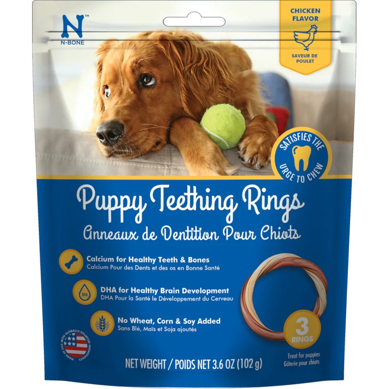 N-BONE PUPPY TEETHING RINGS CHICKEN FLAVOR