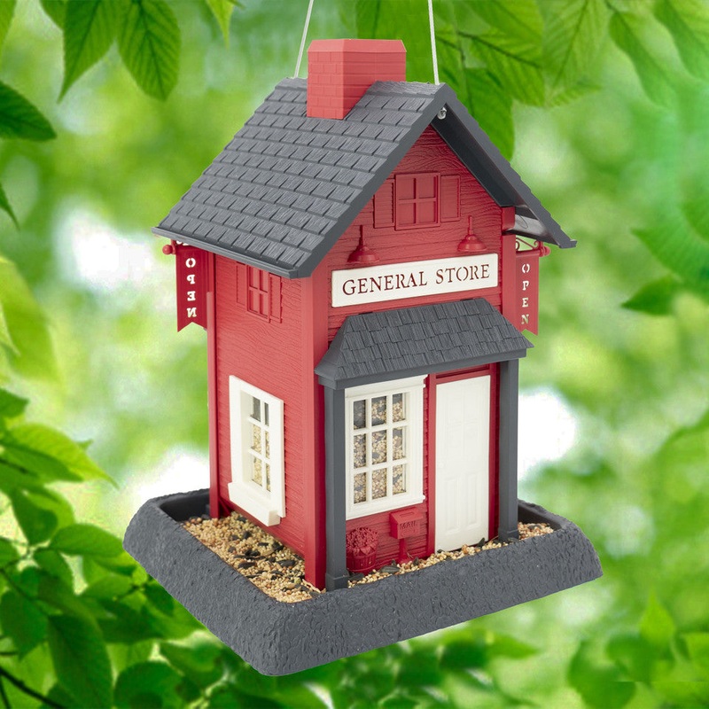North States Village Collection Red General Store Birdfeeder