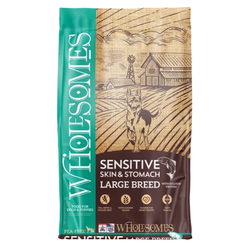 Wholesomes Sensitive Skin & Stomach Large Breed with Salmon Protein